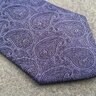 New $200+ Brioni Italian Made Woven Silk Purple Paisley Neck Tie from Bergdorf Goodman
