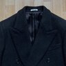 Husbands Paris - Black Double Breasted Twill Coat 46 36