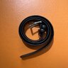 Farnese Tubo Belt, Smooth Calf, Dark Brown, Size 100 (cm)