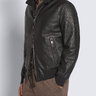 NWT Brioni black leather bomber jacket 42