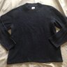 ts(s) 'double-face' wool/cotton/blend navy crewneck sweater