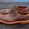 {SOLD} Grant Stone Longwing Blucher Dune Chromexcel Leather Oxford Shoes - 7.5D