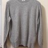 William Lockie x Frans Boone Oxton Cashmere Crew, Brume (Grey), Size 46 (Fits Small)