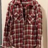 Iron Heart Ultra Heavy Flannel, IHSH-340-RED Classic Check Western, Size XXL (Fits Small)