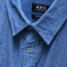 SOLD APC Herringbone Denim Chambray Georges shirt