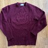 Armoury 4-ply Lambswool Burgundy Crewneck Sweater (Size 46)
