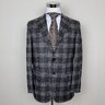 NWT KITON GRAY PLAID VICUNA PERU FLANNEL SPORT COAT 40/50R