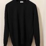 William Lockie x Frans Boone Oxton Cashmere Crew, Black, Size 46 (Fits Small)
