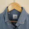 G. Inglese - Japanese washed denim cotton shirt, buttoned collar - 15/38
