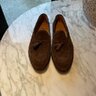 NIB Crockett & Jones for Polo Ralph Lauren dark brown suede tassel loafers - 12D