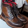 RARE Tricker's Women's Brogue Boots, size 3, made in England, Dainite sole