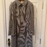 Private White V.C. Balmacaan overcoat grey houndstooth cashmere blend size 2
