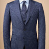 Spier & Mackay Blue Pinstripe VBC 3 Piece Suit 44l