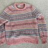 J. CREW Pink Fair Isle Sweater