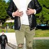 MEN'S COSMO SHEARLING CURLY FUR LEATHER JACKET