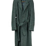 Taillour Fred Nieddu Belted balmacaan coat in handloomed Donegal blue-green herringbone tweed