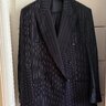 SOLD!! 6x1 DB navy pinstripe suit; The Rake Tailored Garments; 38US / 48EUR; Made in Italy