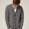SOLD ESK Knitwear Camelhair Ben Cardigan in Grey Flannel- Size M