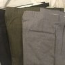 3 PAIR OF NWT 34W CORBIN (LIGHT) FLANNEL TROUSERS, FLAT FRONT, TRIM, WORSTED WOO