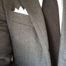 EIDOS SUIT Tenero Gray twill weave 4 season wool  38R