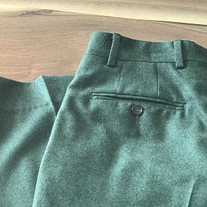 EPAULET RUDY TROUSERS - RACING GREEN FLANNEL - SIZE 33