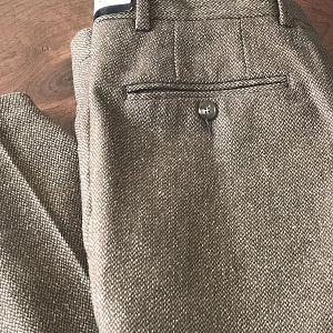 EPAULET RUDY TROUSERS - GOLDEN HONEYCOMB WOOL - SIZE 33