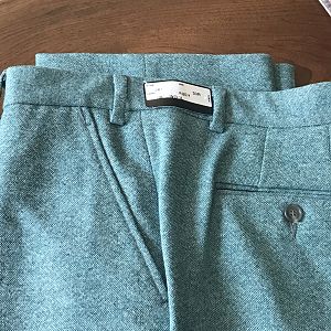 EPAULET RUDY TROUSERS TURQUOISE MOON DONEGAL TWEED - SIZE 33