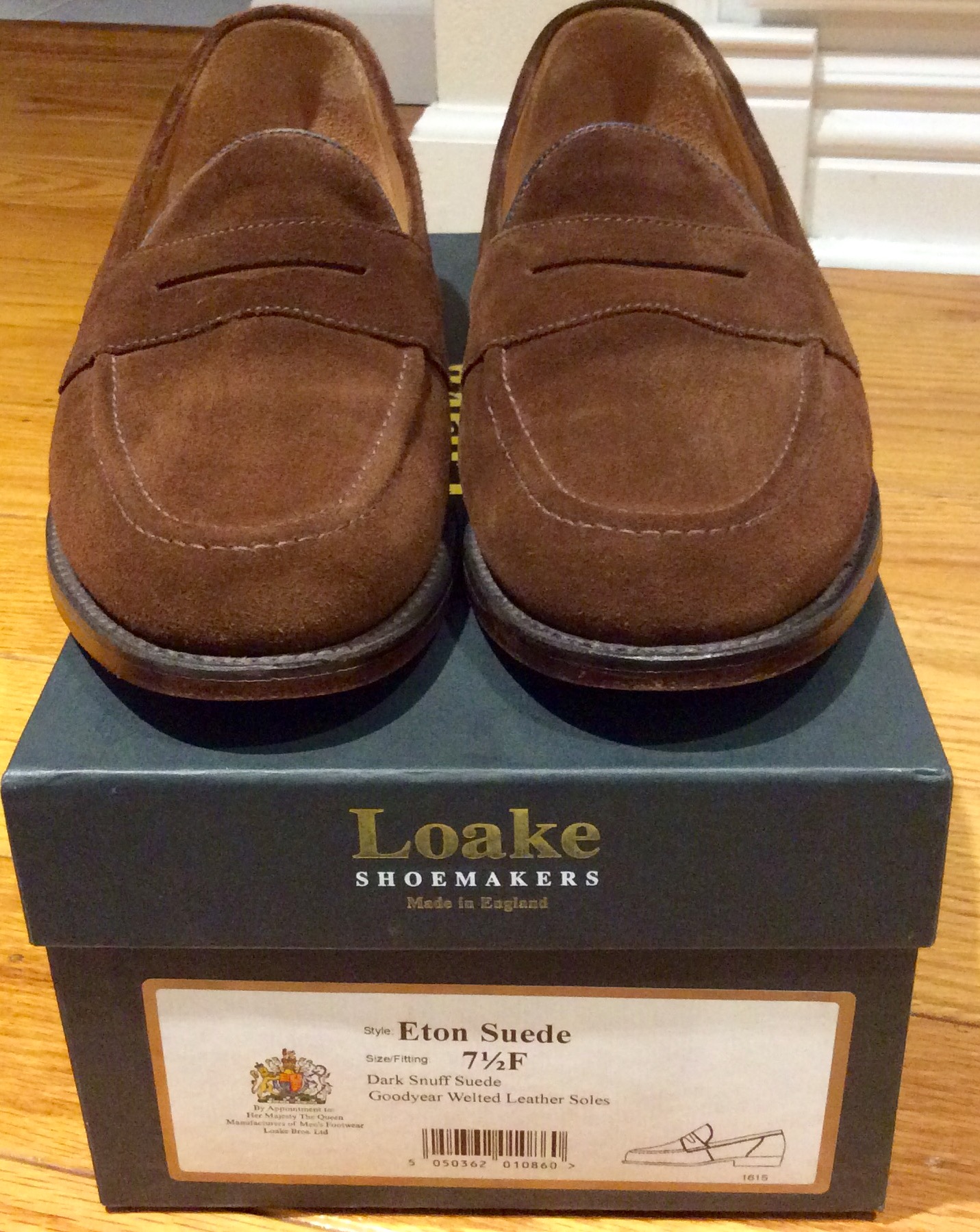 loake brown suede loafers