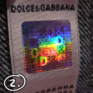dolce gabbana hologram tag