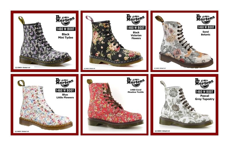 Range of Dr Martens floral boots
